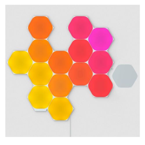 Nanoleaf Shapes Hexagons Starter Kit (15-Panels), RGB, Create an Illuminated Display, Ultra-Thin Panels, Screen Mirror/Music Reaction, App/Voice/Manual Control Nanoleaf Shapes Hexagons Starter Kit (15-Panels), RGB, Create an Illuminated Display, Ultra-Thin Panels, Screen Mirror/Music Reaction, App/Voice/Manual Control